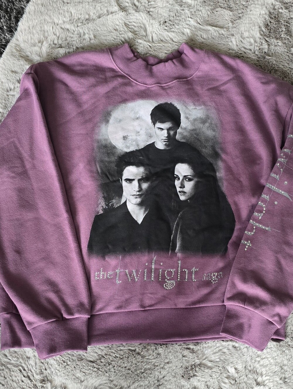 The Twilight Saga purple bling graphic sweatshirt medium.